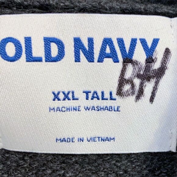 Old Navy Men's Shawl Collar Sweater Big Tall Size XXL Tall Dark Charcoal Gray - Picture 4 of 5